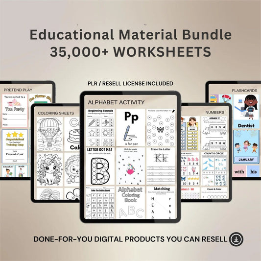 Done for You 35000+ Educational Resources Bundle with MRR/PLR